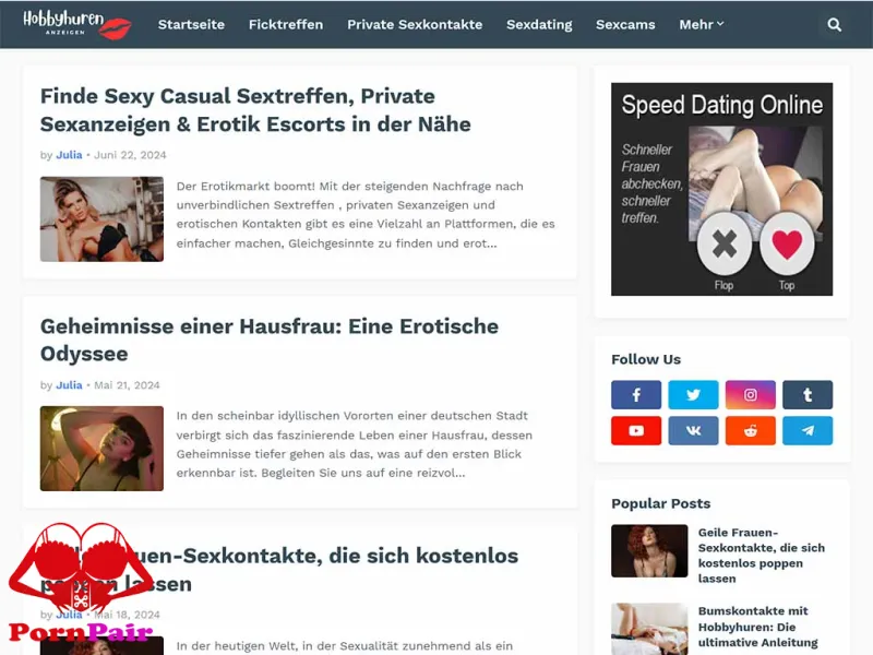 Hobbyhuren Anzeigen
